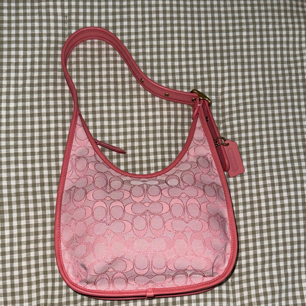 Authentic Coach Pink Signature Shoulder Bag